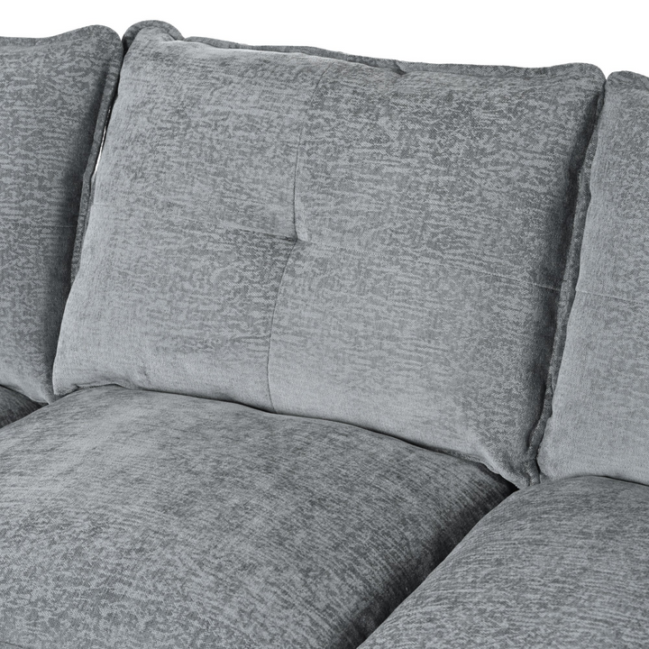 Buy farmhouse furniture U-Shaped Chenille Sectional Sofa with Adjustable Armrest and Pillows for Living Rooms, Offices - Modern Cottage Farmhouse Furniture