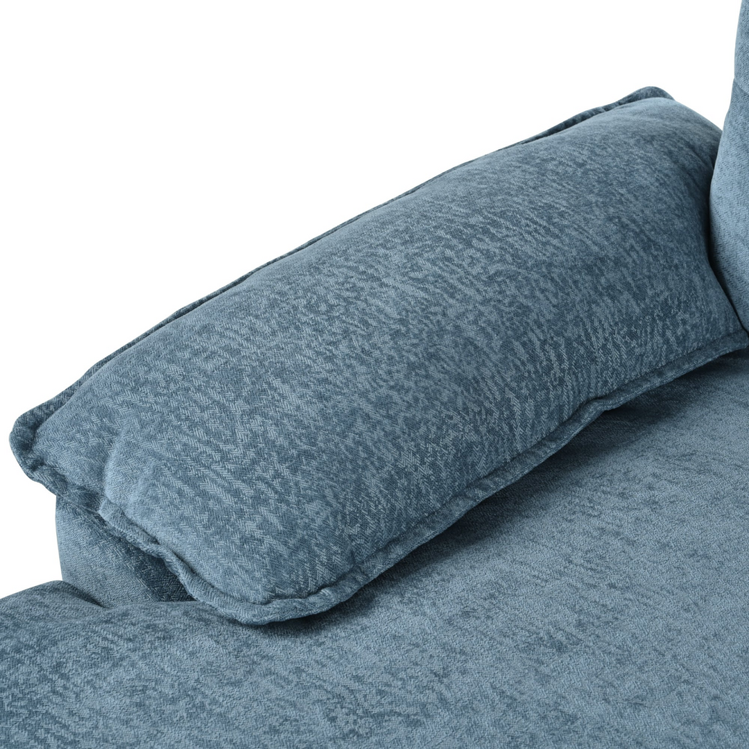 Buy farmhouse furniture U-Shaped Chenille Sectional Sofa with Adjustable Armrest and Pillows for Living Rooms, Offices - Modern Cottage Farmhouse Furniture