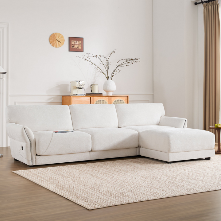 Buy farmhouse furniture Farmhouse Sofa Daybed | Oversized Chenille Couch | White or Brown | Modular Convertible - Modern Cottage Farmhouse Furniture