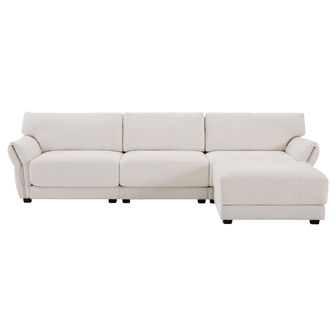 Buy farmhouse furniture Farmhouse Sofa Daybed | Oversized Chenille Couch | White or Brown | Modular Convertible - Modern Cottage Farmhouse Furniture
