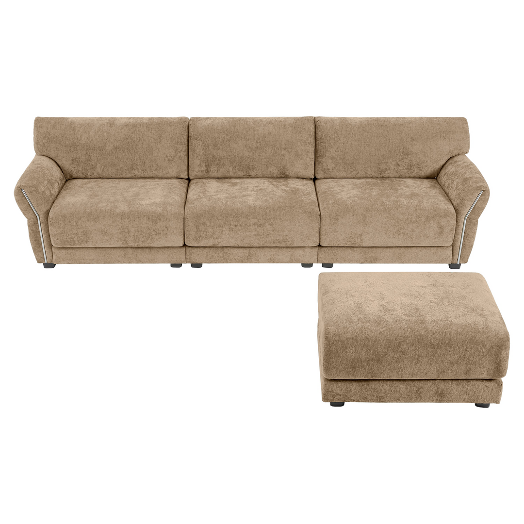 Buy farmhouse furniture Farmhouse Sofa Daybed | Oversized Chenille Couch | White or Brown | Modular Convertible - Modern Cottage Farmhouse Furniture