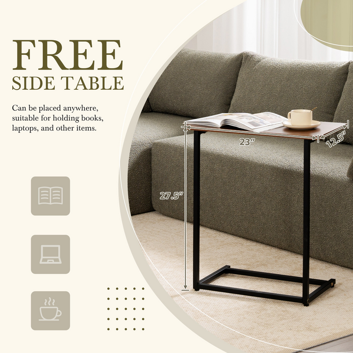 Buy farmhouse furniture The Cannes Mediterranean Modular Wide Seat Boulce Sofa Sectional with Side Table - Modern Cottage Farmhouse Furniture