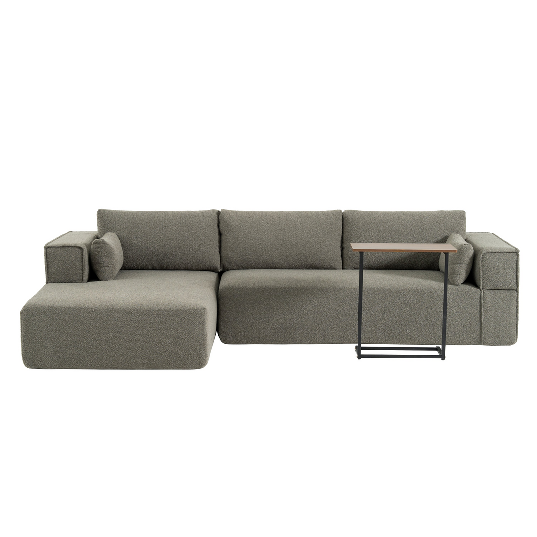 Buy farmhouse furniture The Cannes Mediterranean Modular Wide Seat Boulce Sofa Sectional with Side Table - Modern Cottage Farmhouse Furniture