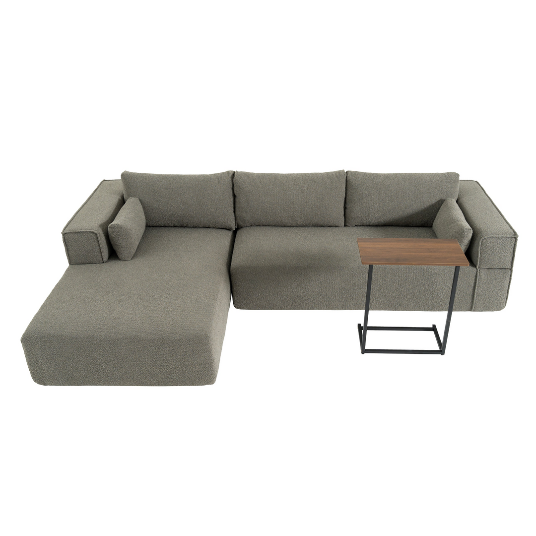 Buy farmhouse furniture The Cannes Mediterranean Modular Wide Seat Boulce Sofa Sectional with Side Table - Modern Cottage Farmhouse Furniture