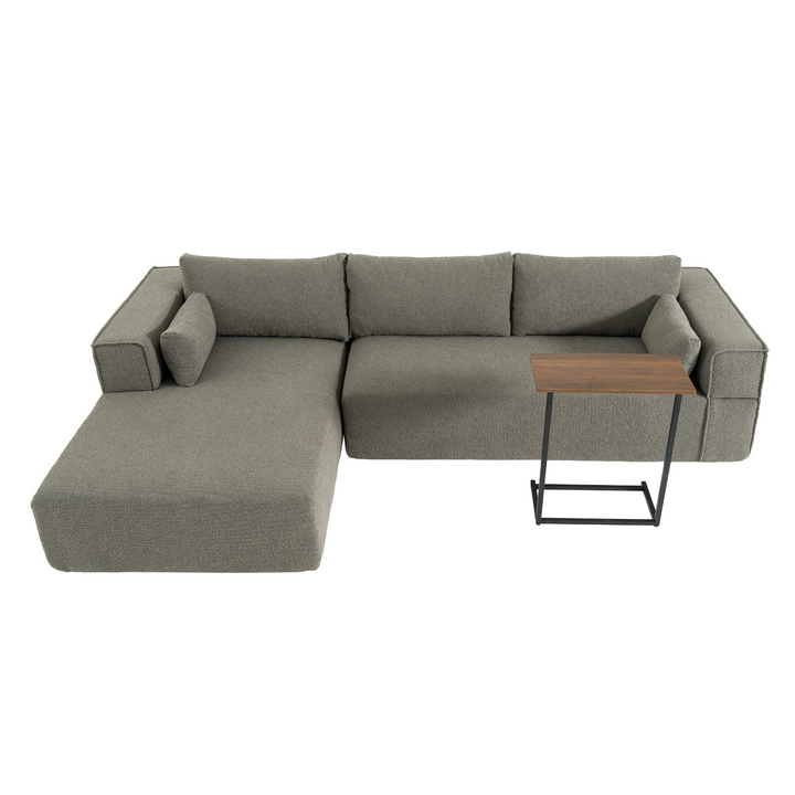 Buy farmhouse furniture The Cannes Mediterranean Modular Wide Seat Boulce Sofa Sectional with Side Table - Modern Cottage Farmhouse Furniture