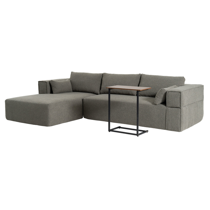Buy farmhouse furniture The Cannes Mediterranean Modular Wide Seat Boulce Sofa Sectional with Side Table - Modern Cottage Farmhouse Furniture