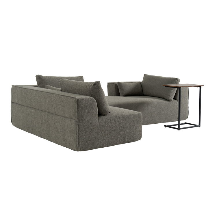 Buy farmhouse furniture The Cannes Mediterranean Modular Wide Seat Boulce Sofa Sectional with Side Table - Modern Cottage Farmhouse Furniture
