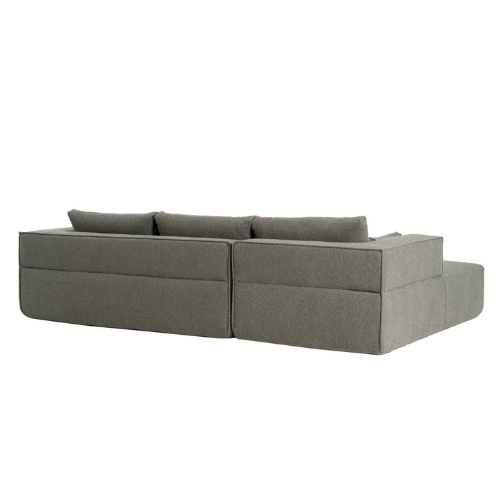 Buy farmhouse furniture The Cannes Mediterranean Modular Wide Seat Boulce Sofa Sectional with Side Table - Modern Cottage Farmhouse Furniture
