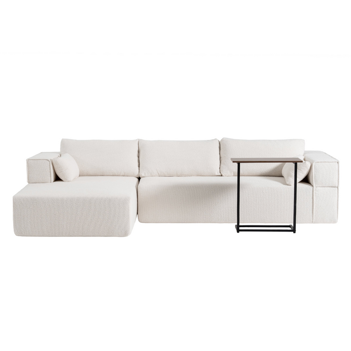 Buy farmhouse furniture The Cannes Mediterranean Modular Wide Seat Boulce Sofa Sectional with Side Table - Modern Cottage Farmhouse Furniture