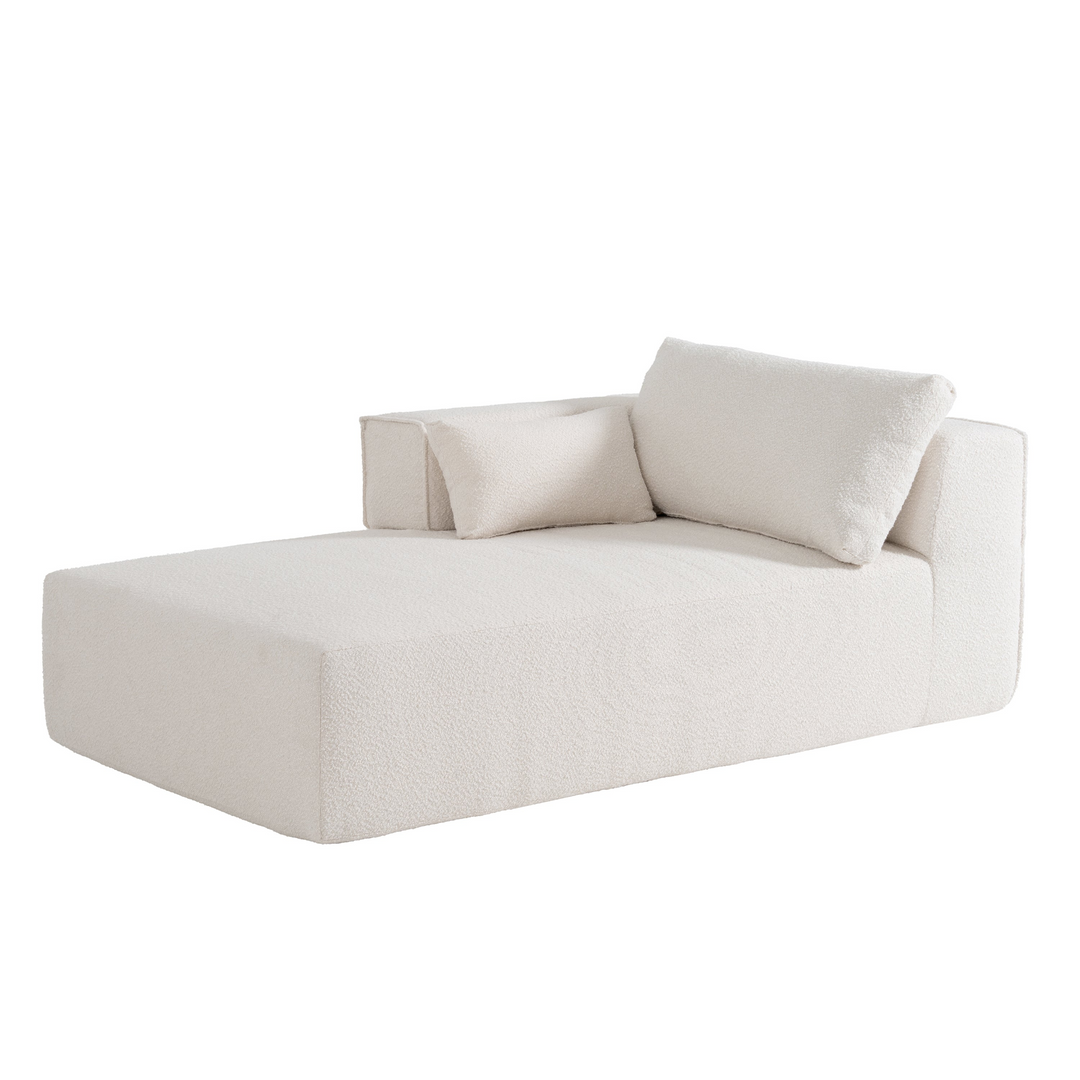 Buy farmhouse furniture The Cannes Mediterranean Modular Wide Seat Boulce Sofa Sectional with Side Table - Modern Cottage Farmhouse Furniture