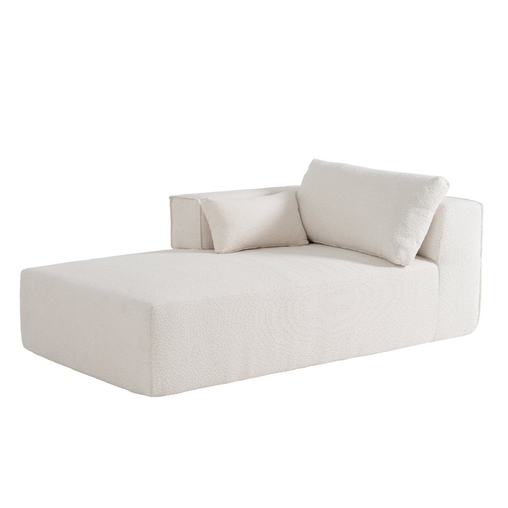 Buy farmhouse furniture The Cannes Mediterranean Modular Wide Seat Boulce Sofa Sectional with Side Table - Modern Cottage Farmhouse Furniture