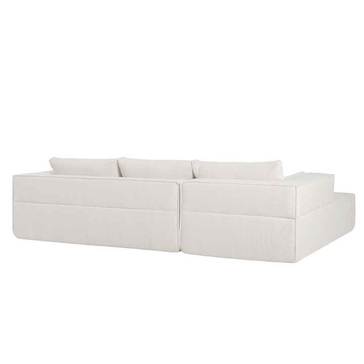 Buy farmhouse furniture The Cannes Mediterranean Modular Wide Seat Boulce Sofa Sectional with Side Table - Modern Cottage Farmhouse Furniture