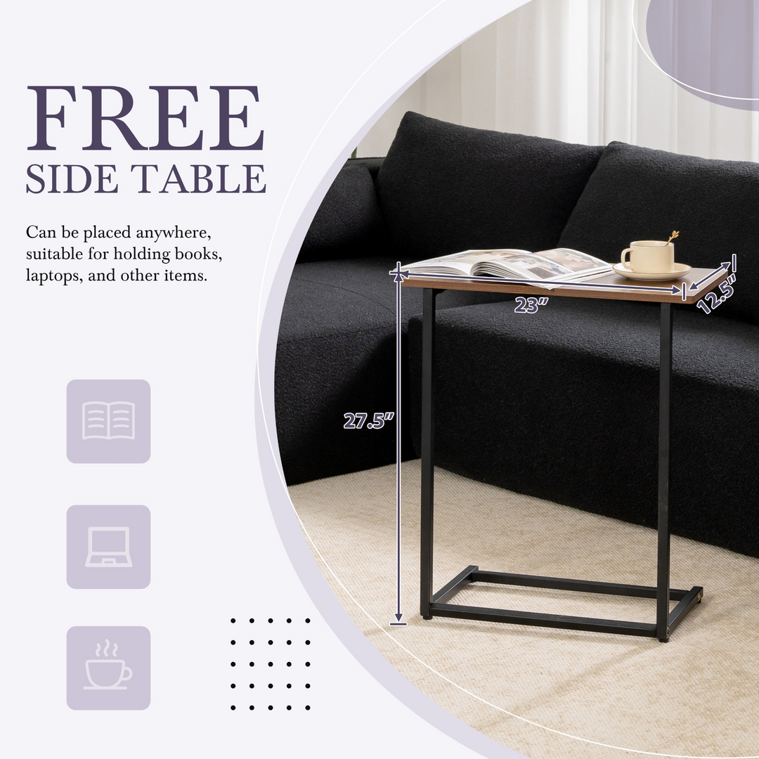 Buy farmhouse furniture The Cannes Mediterranean Modular Wide Seat Boulce Sofa Sectional with Side Table - Modern Cottage Farmhouse Furniture