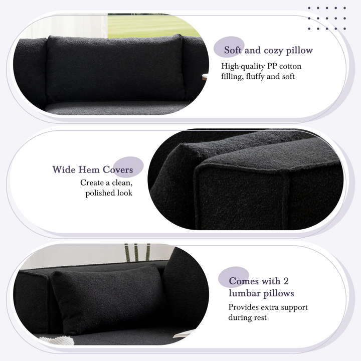 Buy farmhouse furniture The Cannes Mediterranean Modular Wide Seat Boulce Sofa Sectional with Side Table - Modern Cottage Farmhouse Furniture