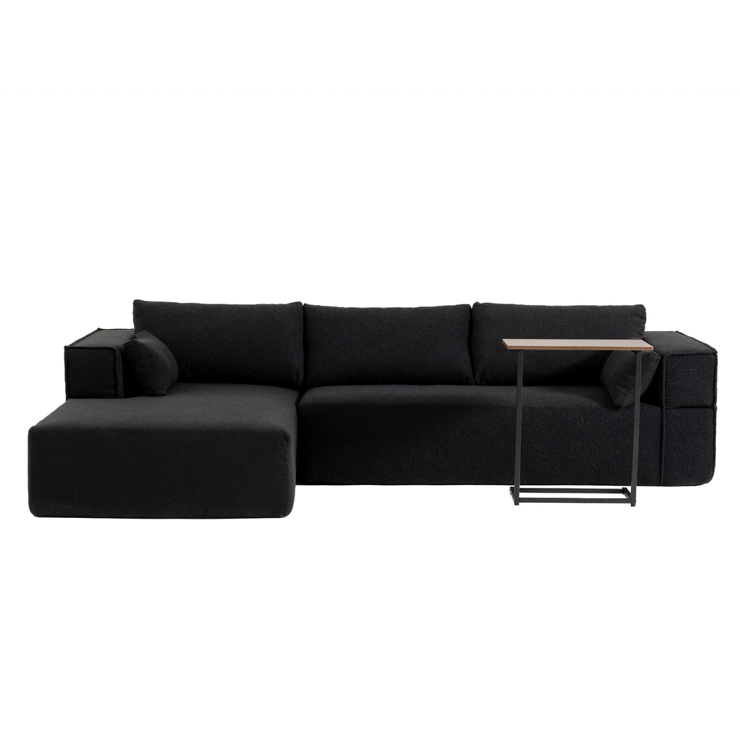 Buy farmhouse furniture The Cannes Mediterranean Modular Wide Seat Boulce Sofa Sectional with Side Table - Modern Cottage Farmhouse Furniture