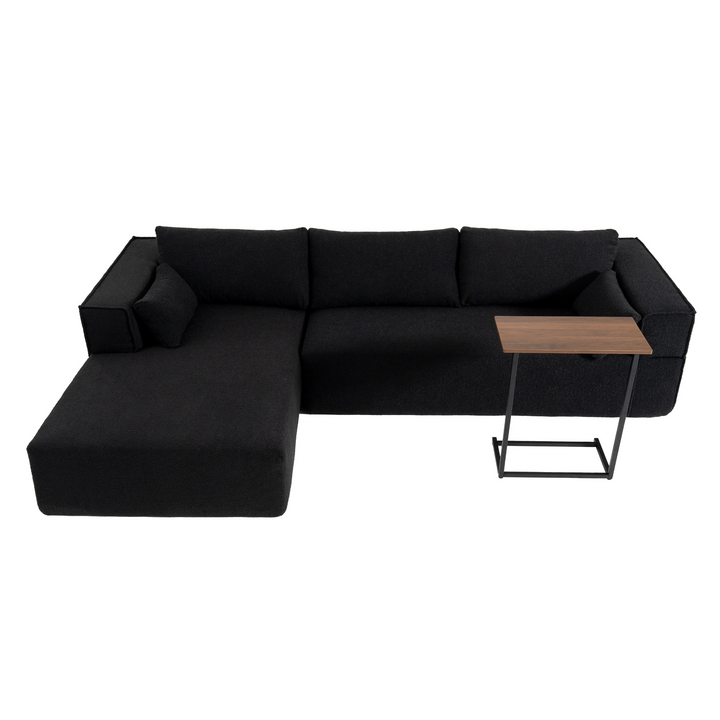 Buy farmhouse furniture The Cannes Mediterranean Modular Wide Seat Boulce Sofa Sectional with Side Table - Modern Cottage Farmhouse Furniture
