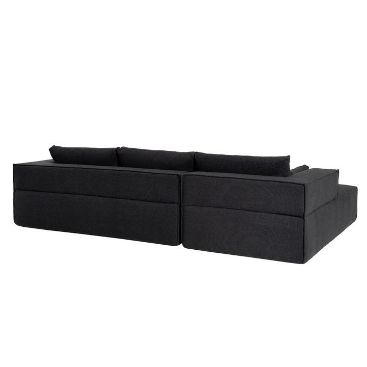Buy farmhouse furniture The Cannes Mediterranean Modular Wide Seat Boulce Sofa Sectional with Side Table - Modern Cottage Farmhouse Furniture