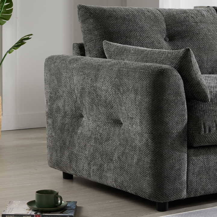 Buy farmhouse furniture Valletta Grande Gray U-Shape Modular Contemporary sofa Mediterranean U-Shape Sofa - Modern Cottage Farmhouse Furniture