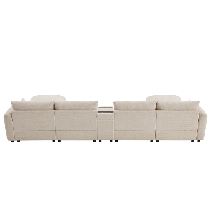 Buy farmhouse furniture Valletta Grande Gray U-Shape Modular Contemporary sofa Mediterranean U-Shape Sofa - Modern Cottage Farmhouse Furniture