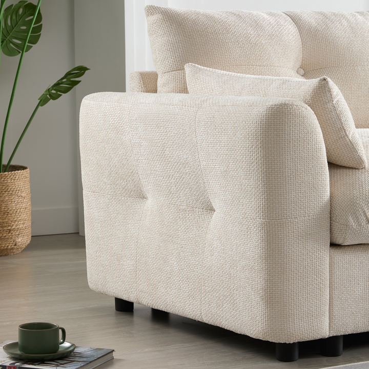 Buy farmhouse furniture Valletta Grande Gray U-Shape Modular Contemporary sofa Mediterranean U-Shape Sofa - Modern Cottage Farmhouse Furniture