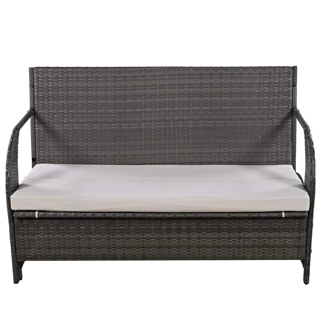 Buy farmhouse furniture Versatile Outdoor Loveseat Convertible to Four Seats &amp; Table - Ideal for Gardens, Lawns, and Patios - Modern Cottage Farmhouse Furniture