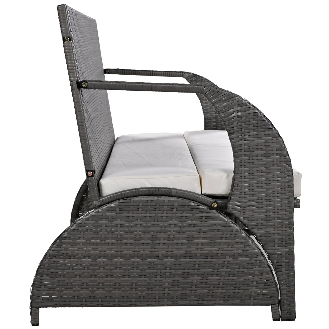 Buy farmhouse furniture Versatile Outdoor Loveseat Convertible to Four Seats &amp; Table - Ideal for Gardens, Lawns, and Patios - Modern Cottage Farmhouse Furniture