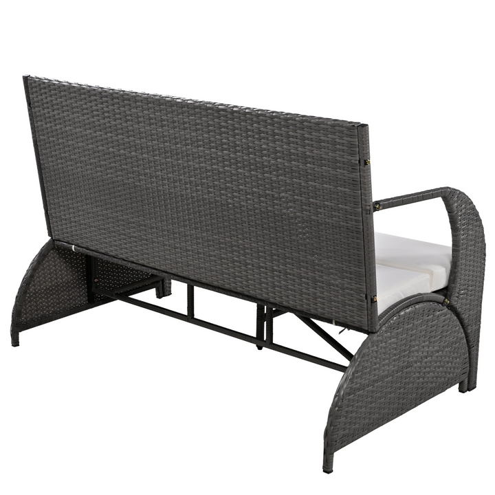 Buy farmhouse furniture Versatile Outdoor Loveseat Convertible to Four Seats &amp; Table - Ideal for Gardens, Lawns, and Patios - Modern Cottage Farmhouse Furniture