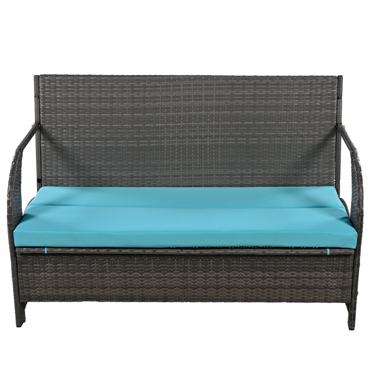 Buy farmhouse furniture Versatile Outdoor Loveseat Convertible to Four Seats &amp; Table - Ideal for Gardens, Lawns, and Patios - Modern Cottage Farmhouse Furniture
