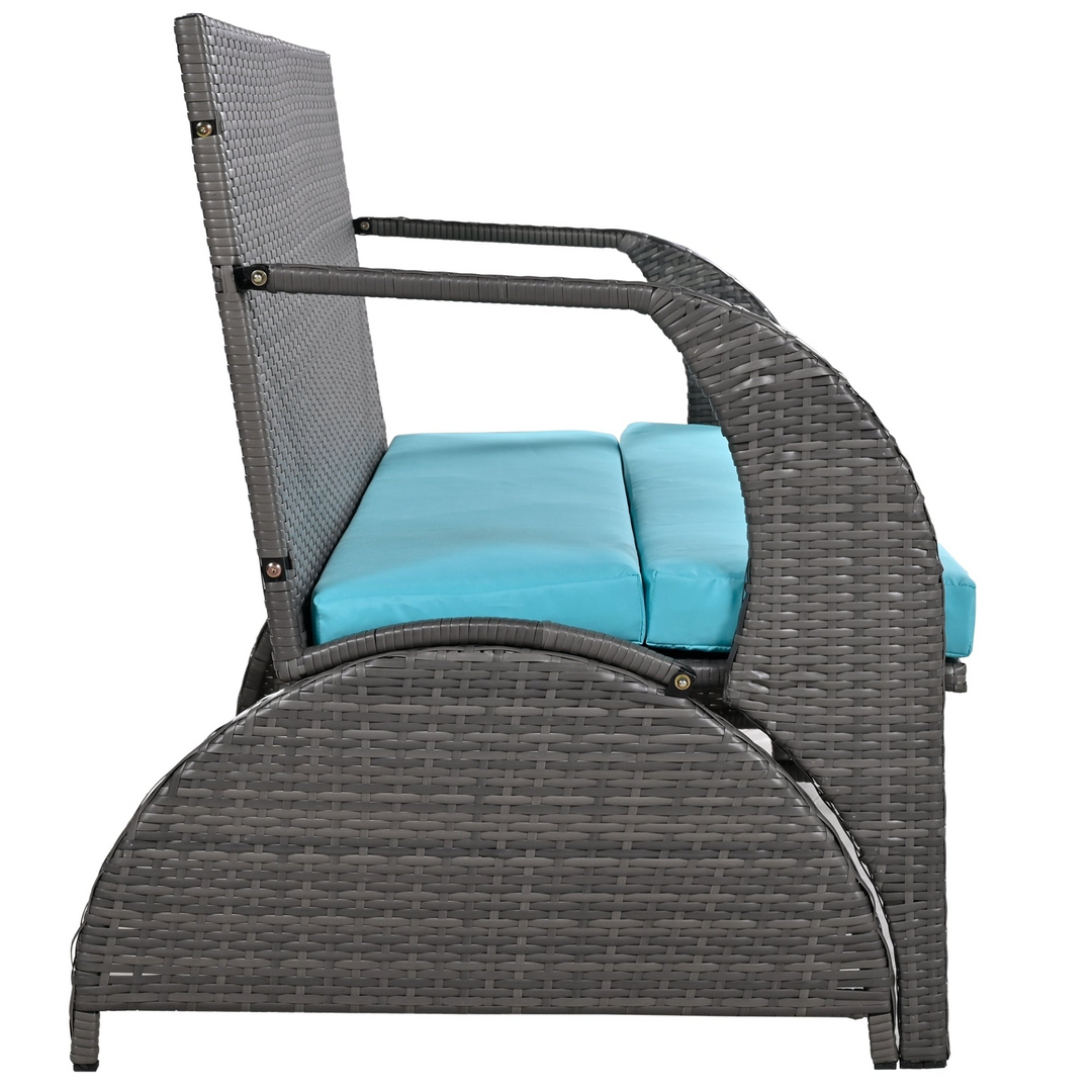 Buy farmhouse furniture Versatile Outdoor Loveseat Convertible to Four Seats &amp; Table - Ideal for Gardens, Lawns, and Patios - Modern Cottage Farmhouse Furniture
