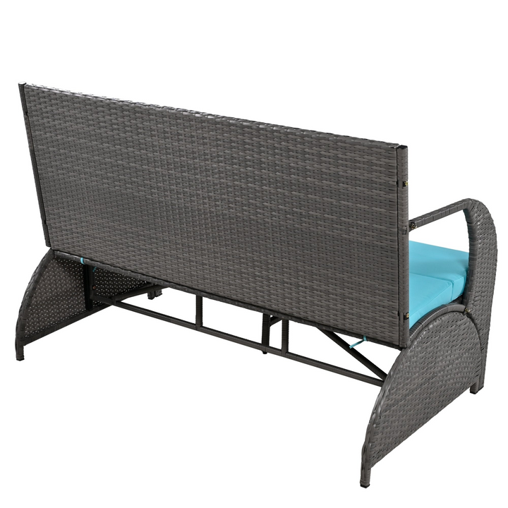 Buy farmhouse furniture Versatile Outdoor Loveseat Convertible to Four Seats &amp; Table - Ideal for Gardens, Lawns, and Patios - Modern Cottage Farmhouse Furniture