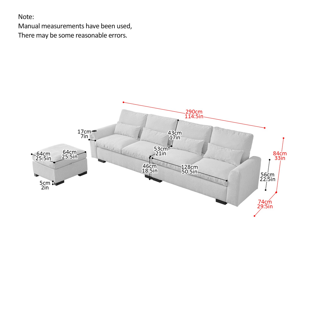 Buy farmhouse furniture Modern Modular L-Shaped Chenille Sofa Couch with Reversible Ottoman and Storage - Modern Cottage Farmhouse Furniture