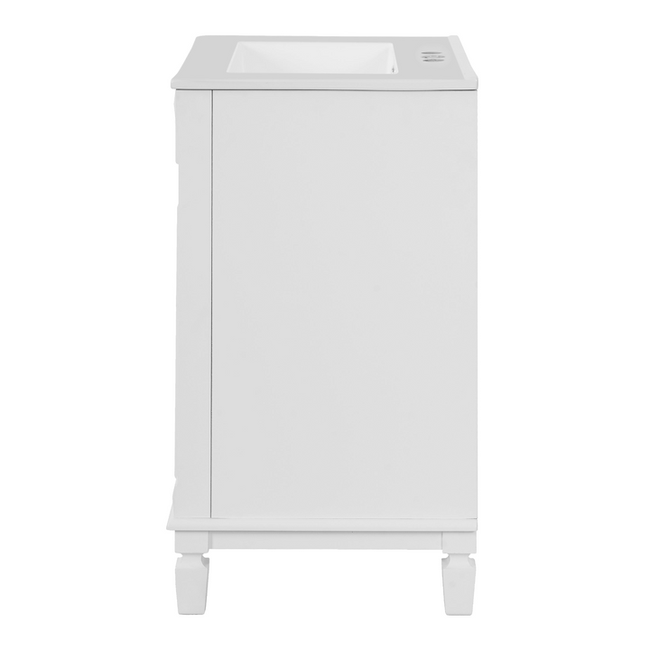 Buy farmhouse furniture Modern Bathroom Vanity with Integrated Sink, Soft-Closing Storage Cabinet - Durable Wood &amp; MDF - Easy-to-Clean Ceramic Basin - Adjustable Shelf - 24" - Modern Cottage Farmhouse Furniture