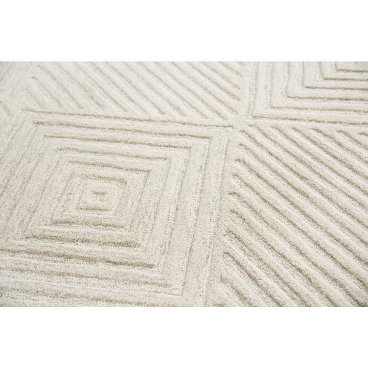Buy farmhouse furniture Hand Tufted Cut &amp; Loop Pile Wool Rug, 8&