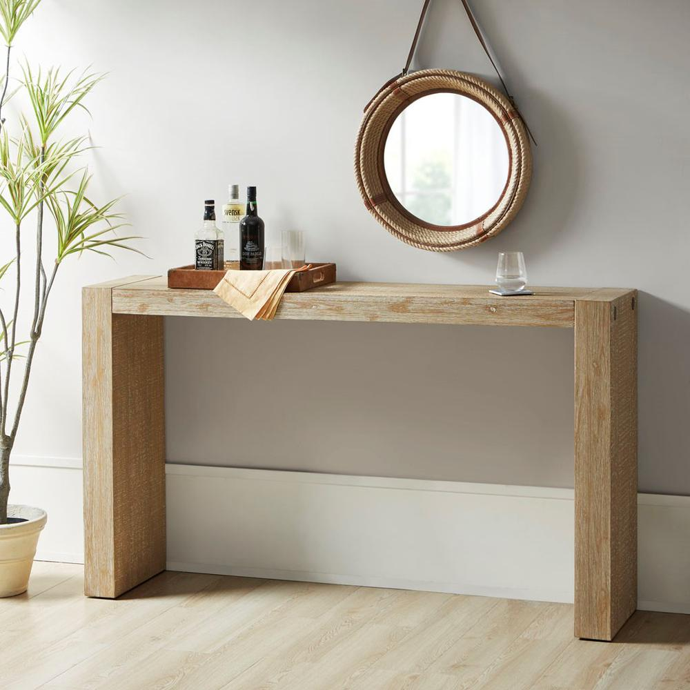 Buy farmhouse furniture Handcrafted Mediterranean wood "64" Console Table - Modern Cottage Farmhouse Furniture