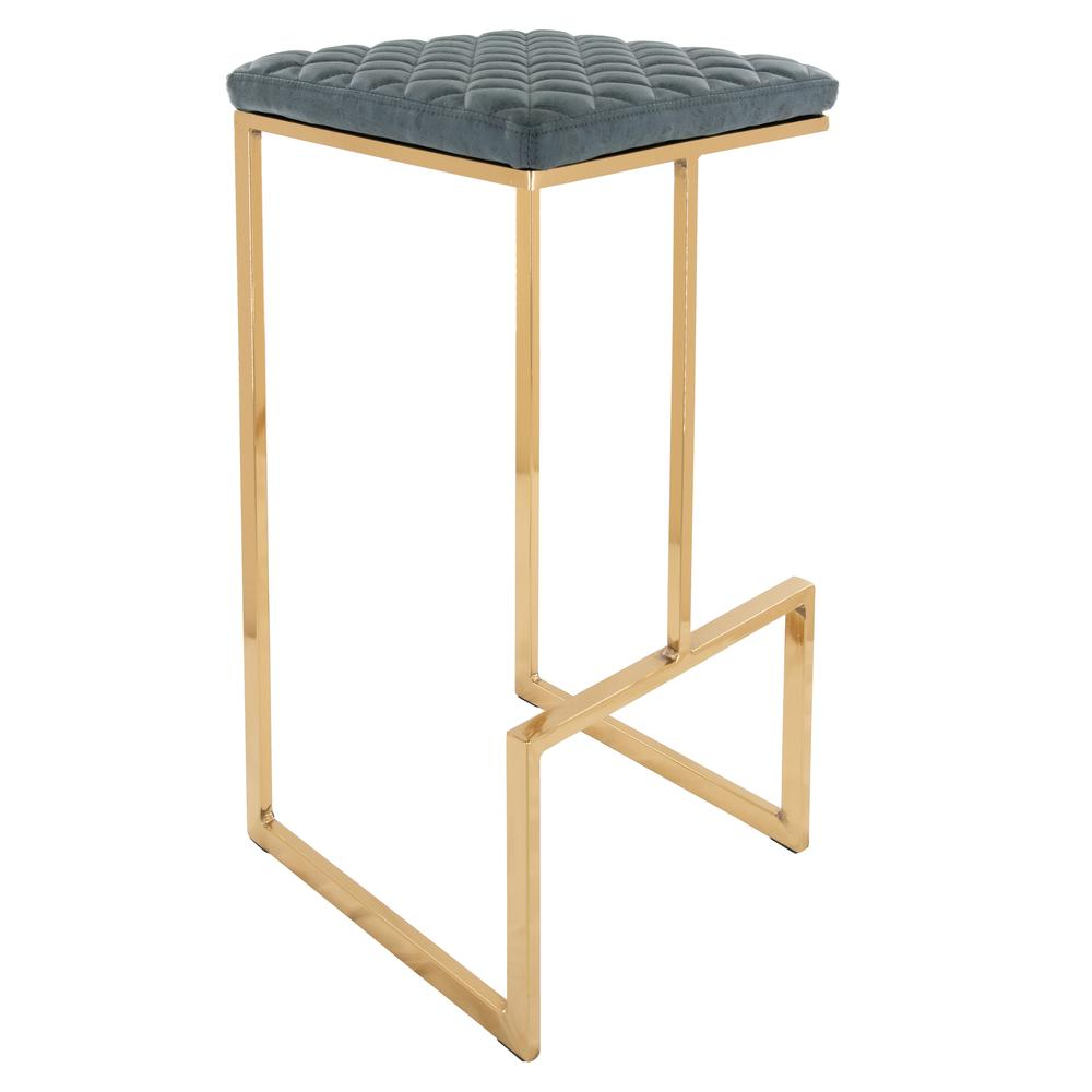 Buy farmhouse furniture The Portofino Gray Tuscan Leather &amp; Gold Bar Stools – Set of 2 - Modern Cottage Farmhouse Furniture