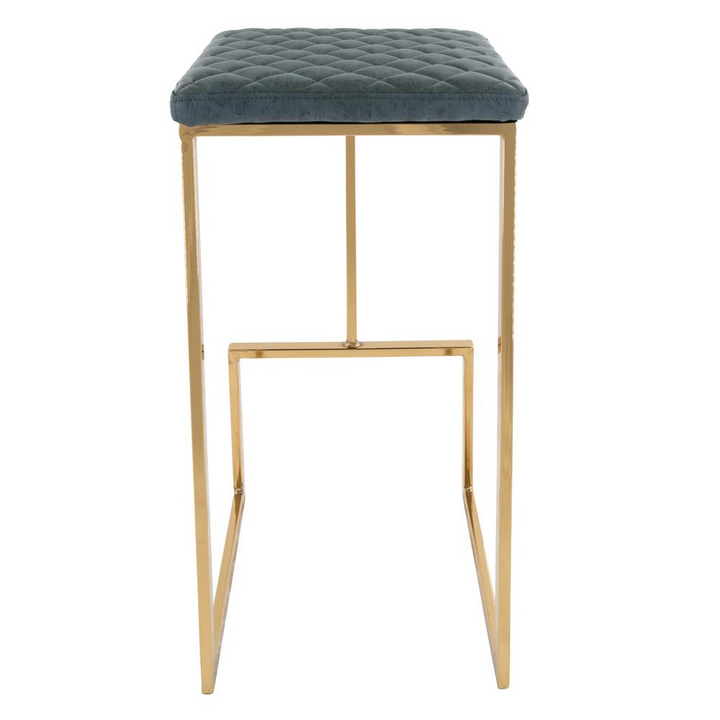 Buy farmhouse furniture The Portofino Gray Tuscan Leather &amp; Gold Bar Stools – Set of 2 - Modern Cottage Farmhouse Furniture