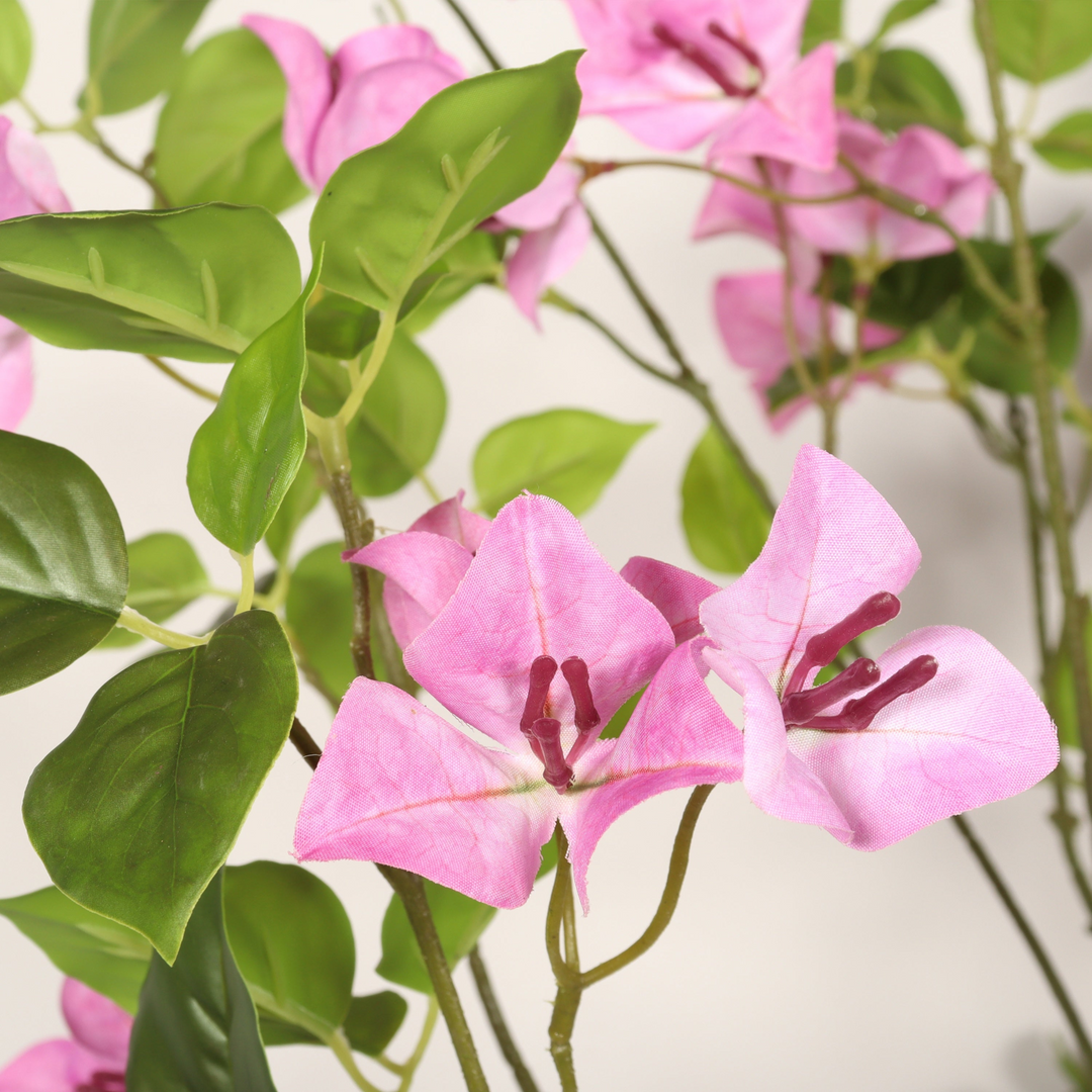 Buy farmhouse furniture Artificial Bougainvillea Tree with Black Pot | Faux Pink Flowering Indoor Plant | 72" Tall - Modern Cottage Farmhouse Furniture