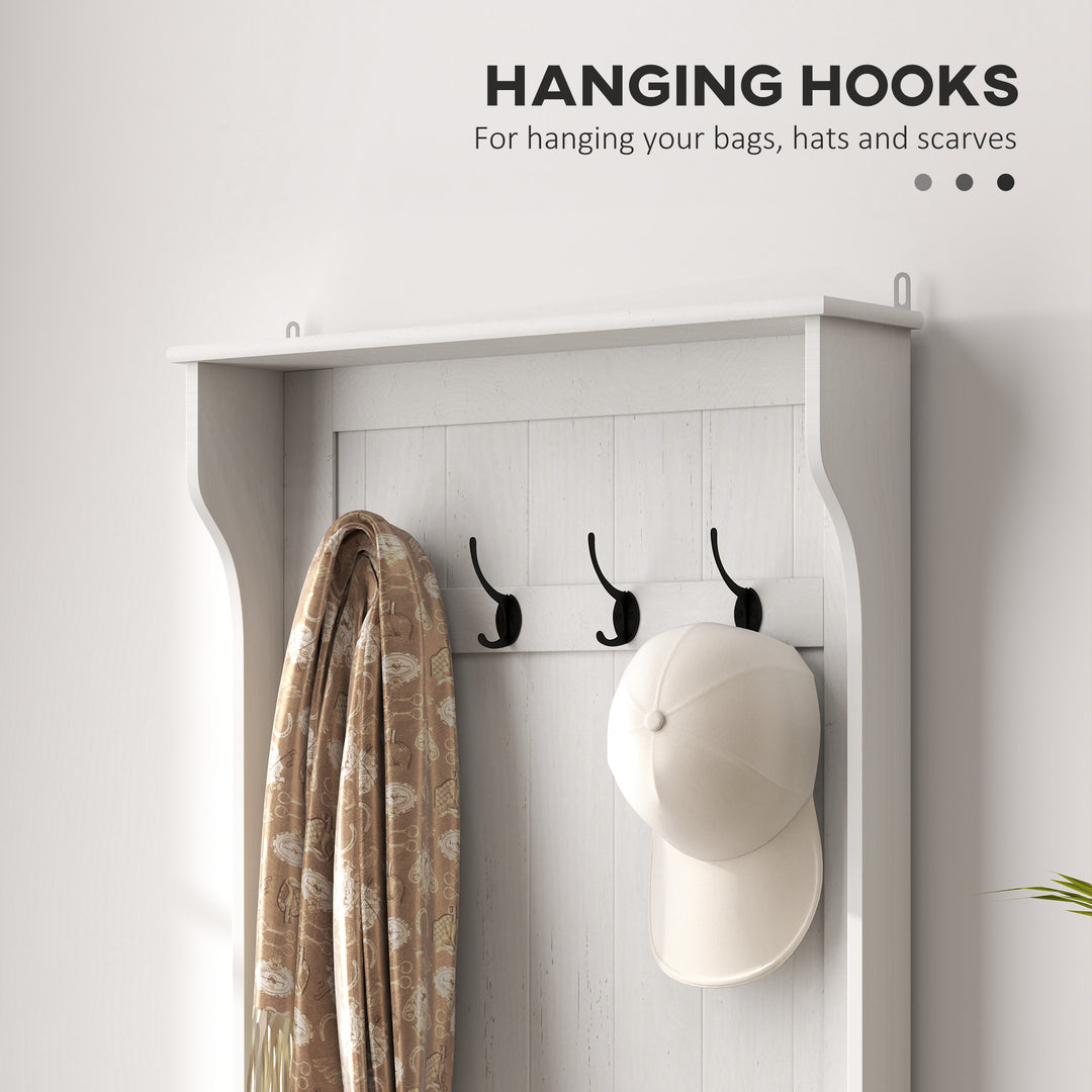 Buy farmhouse furniture White Farmhouse Mudroom Coat Rack Storage Sitting Bench - Modern Cottage Farmhouse Furniture