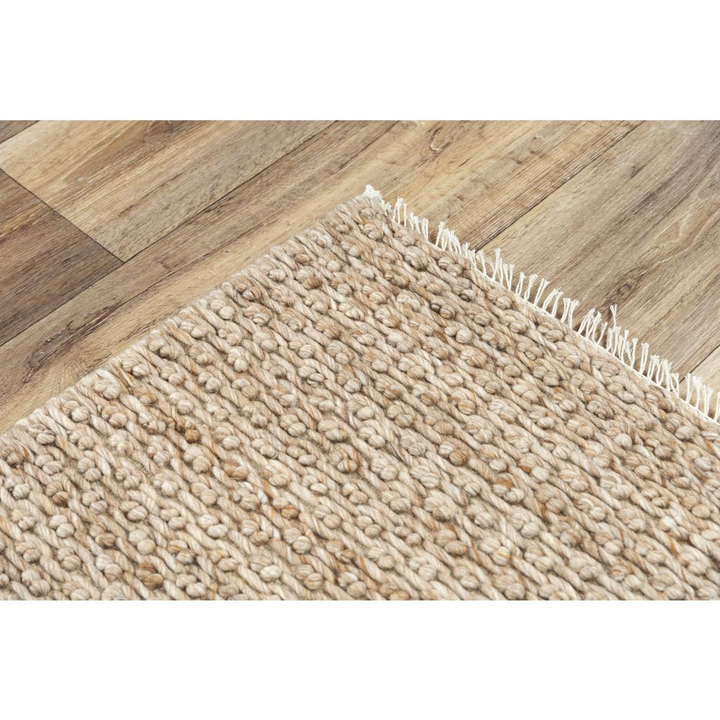 Buy farmhouse furniture Sepia Hand Woven Flat Weave Pile Wool/ Polyester Rug, 5&
