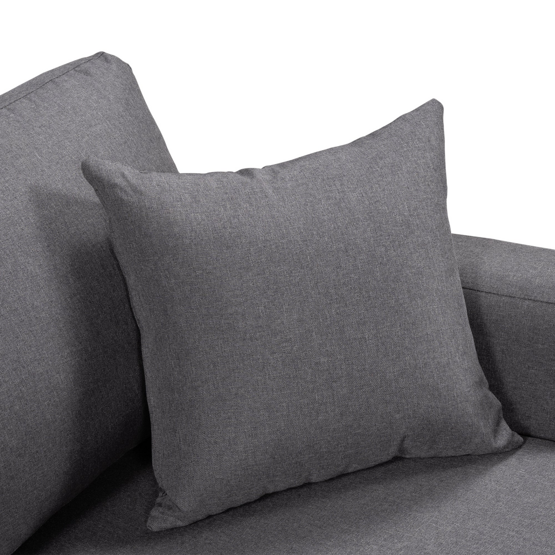Buy farmhouse furniture Le Céleste | Upholstery Sleeper Sectional Sofa Grey with Storage Space, 2 Tossing Cushions - Modern Cottage Farmhouse Furniture
