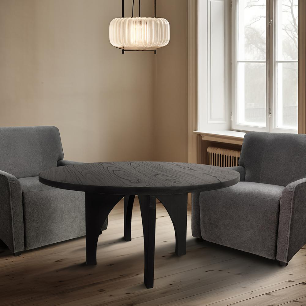 Buy farmhouse furniture Elegant Round Dining Table - Chapel Hill Grayson Collection, Solid Wood, Seats 4, Black Finish - Modern Cottage Farmhouse Furniture