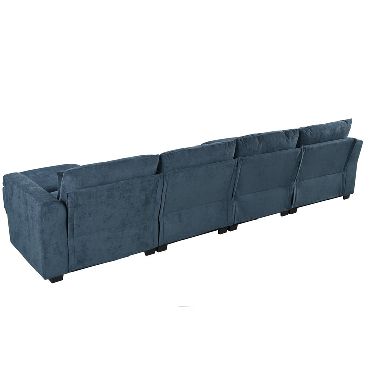 Buy farmhouse furniture Bluebell Cottage • Blue U-shaped American Farmhouse Style Sofa Couch Sectional Daybed - Modern Cottage Farmhouse Furniture