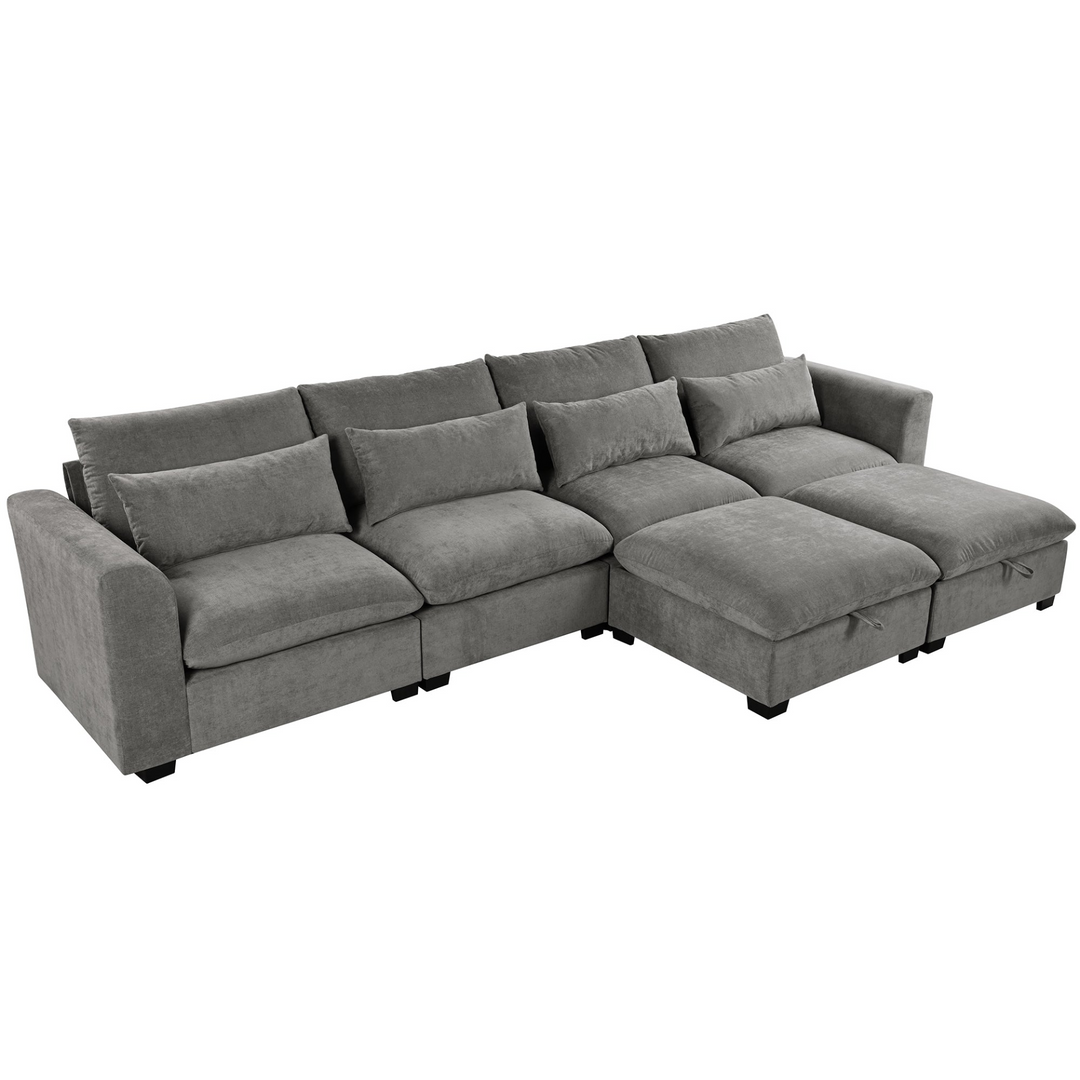 Buy farmhouse furniture Bluebell Cottage • Blue U-shaped American Farmhouse Style Sofa Couch Sectional Daybed - Modern Cottage Farmhouse Furniture