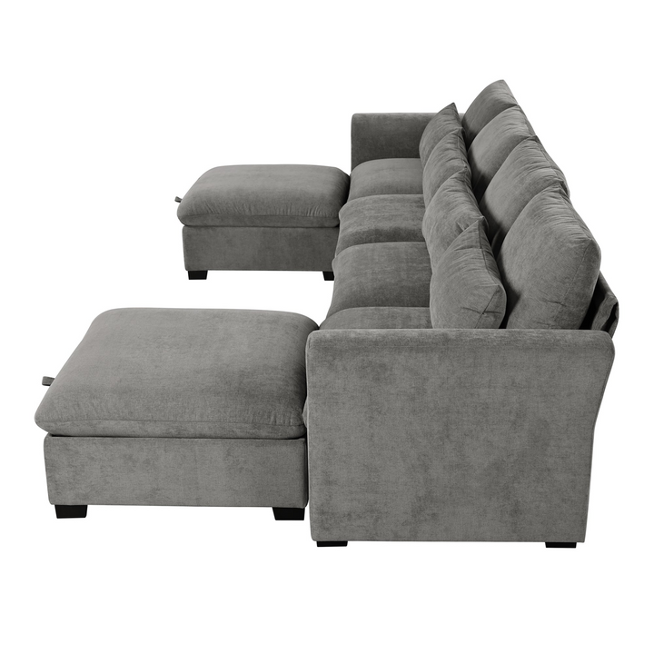 Buy farmhouse furniture Bluebell Cottage • Blue U-shaped American Farmhouse Style Sofa Couch Sectional Daybed - Modern Cottage Farmhouse Furniture