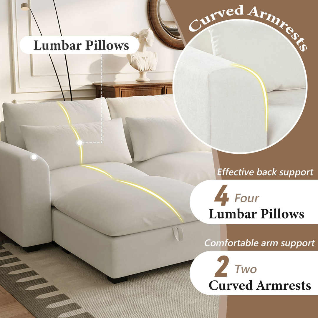 Buy farmhouse furniture Bluebell Cottage • Blue U-shaped American Farmhouse Style Sofa Couch Sectional Daybed - Modern Cottage Farmhouse Furniture