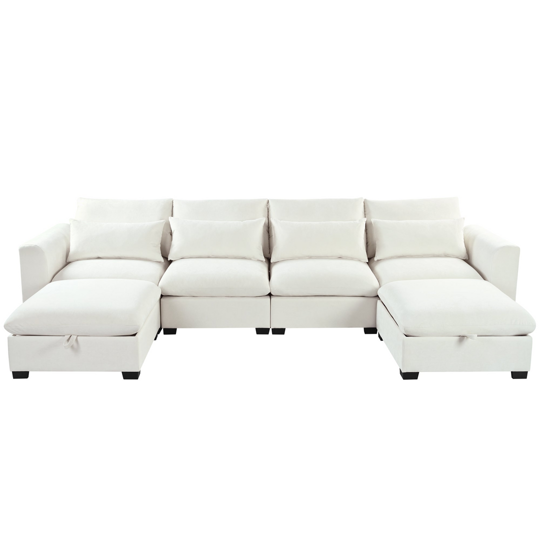 Buy farmhouse furniture Bluebell Cottage • Blue U-shaped American Farmhouse Style Sofa Couch Sectional Daybed - Modern Cottage Farmhouse Furniture