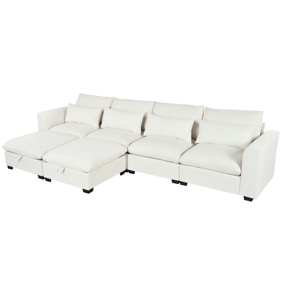 Buy farmhouse furniture Bluebell Cottage • Blue U-shaped American Farmhouse Style Sofa Couch Sectional Daybed - Modern Cottage Farmhouse Furniture