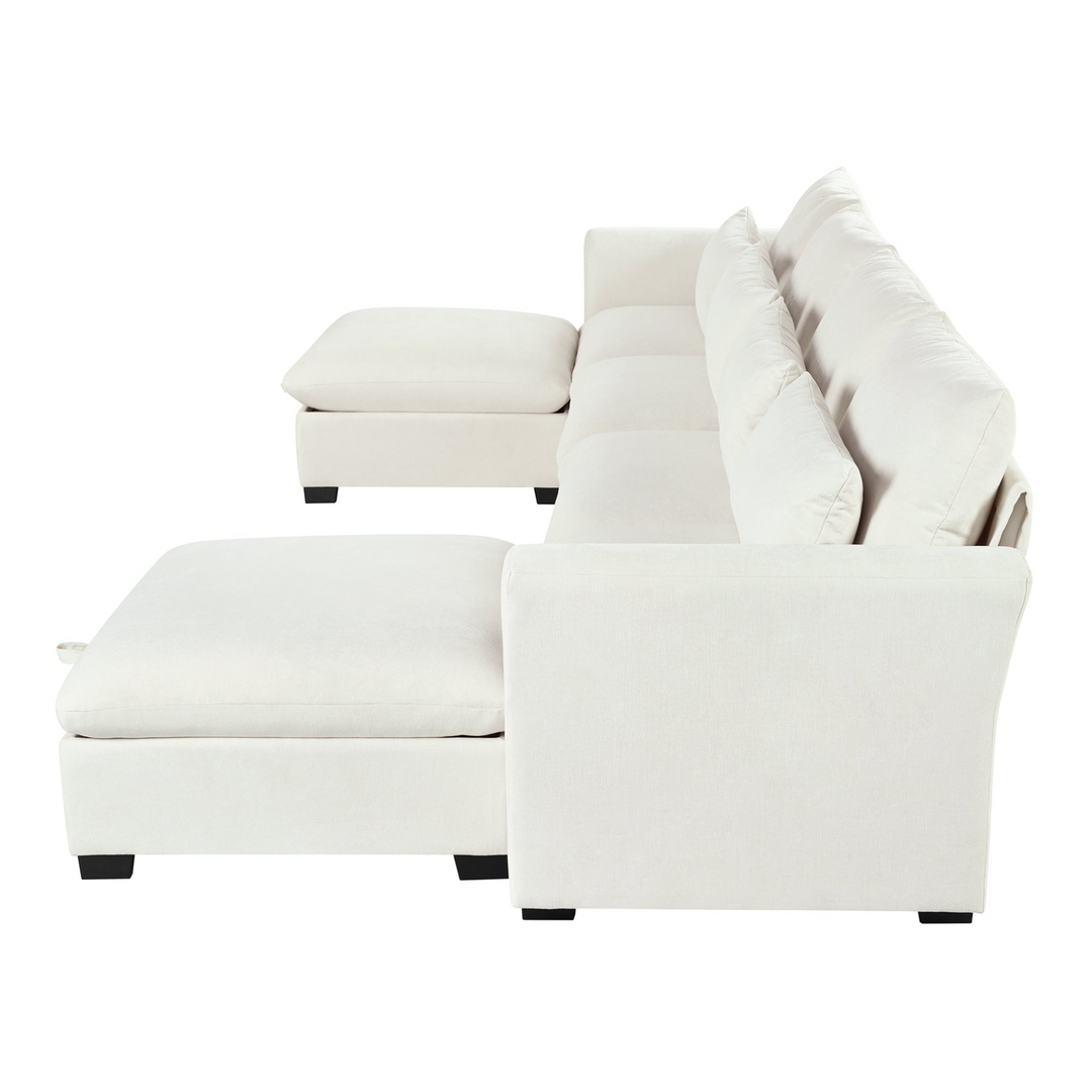 Buy farmhouse furniture Bluebell Cottage • Blue U-shaped American Farmhouse Style Sofa Couch Sectional Daybed - Modern Cottage Farmhouse Furniture