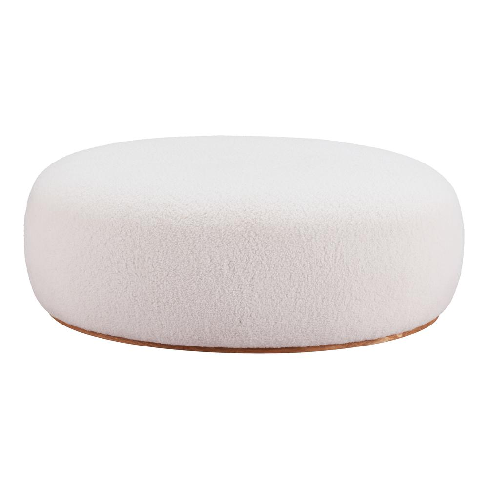 Buy farmhouse furniture Amber White Sherpa Ottoman | Plush Teddy Fabric Luxury Footrest | Supports 330 lbs - Modern Cottage Farmhouse Furniture