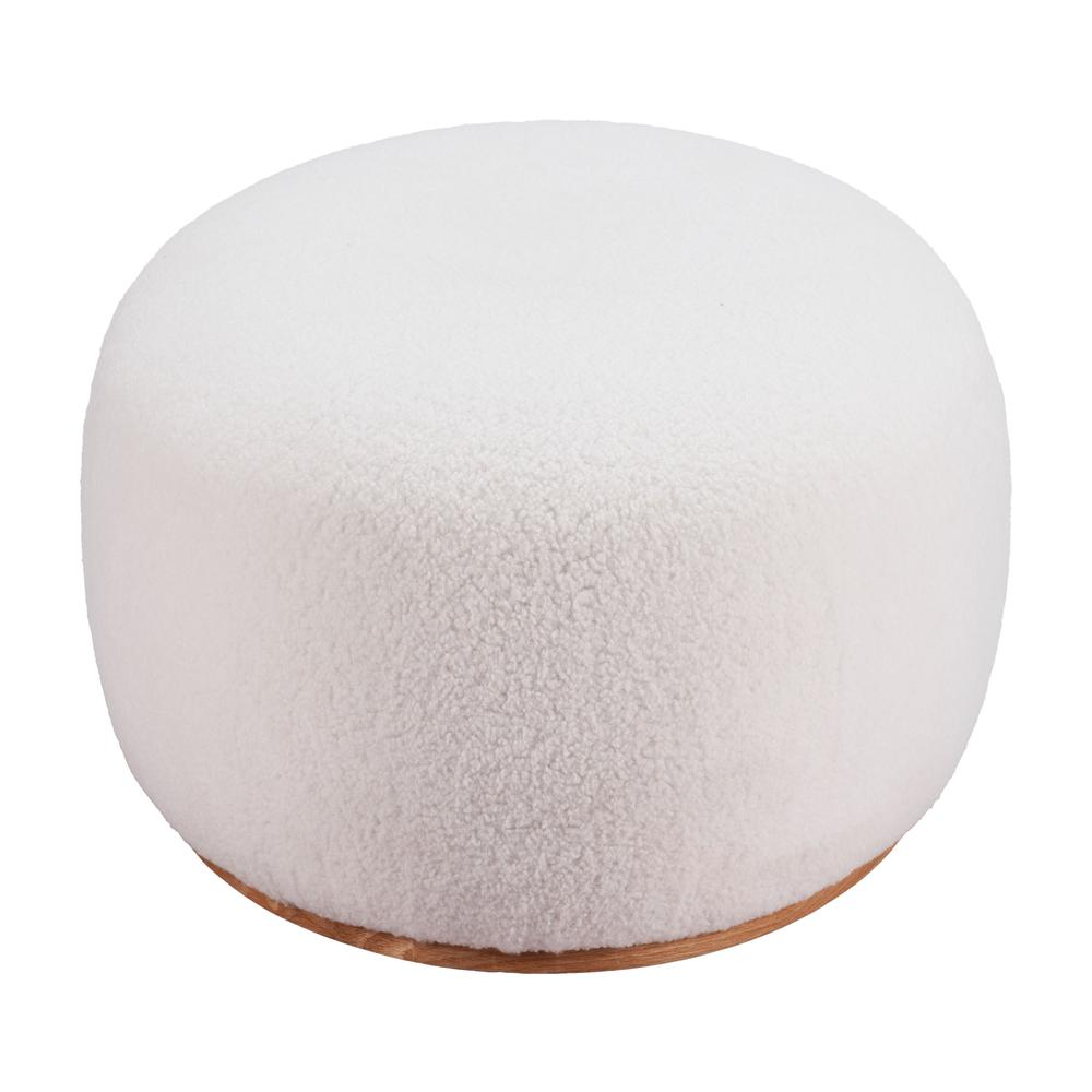 Buy farmhouse furniture Amber White Sherpa Ottoman | Plush Teddy Fabric Luxury Footrest | Supports 330 lbs - Modern Cottage Farmhouse Furniture